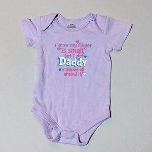 6-9 Months Girls Purple One Piece Daddy wrapped around my finger